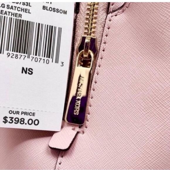 * NWT MICHAEL Michael Kors Kellen Saffiano Leather Satchel Bag, Blossom - Picture 6 of 13